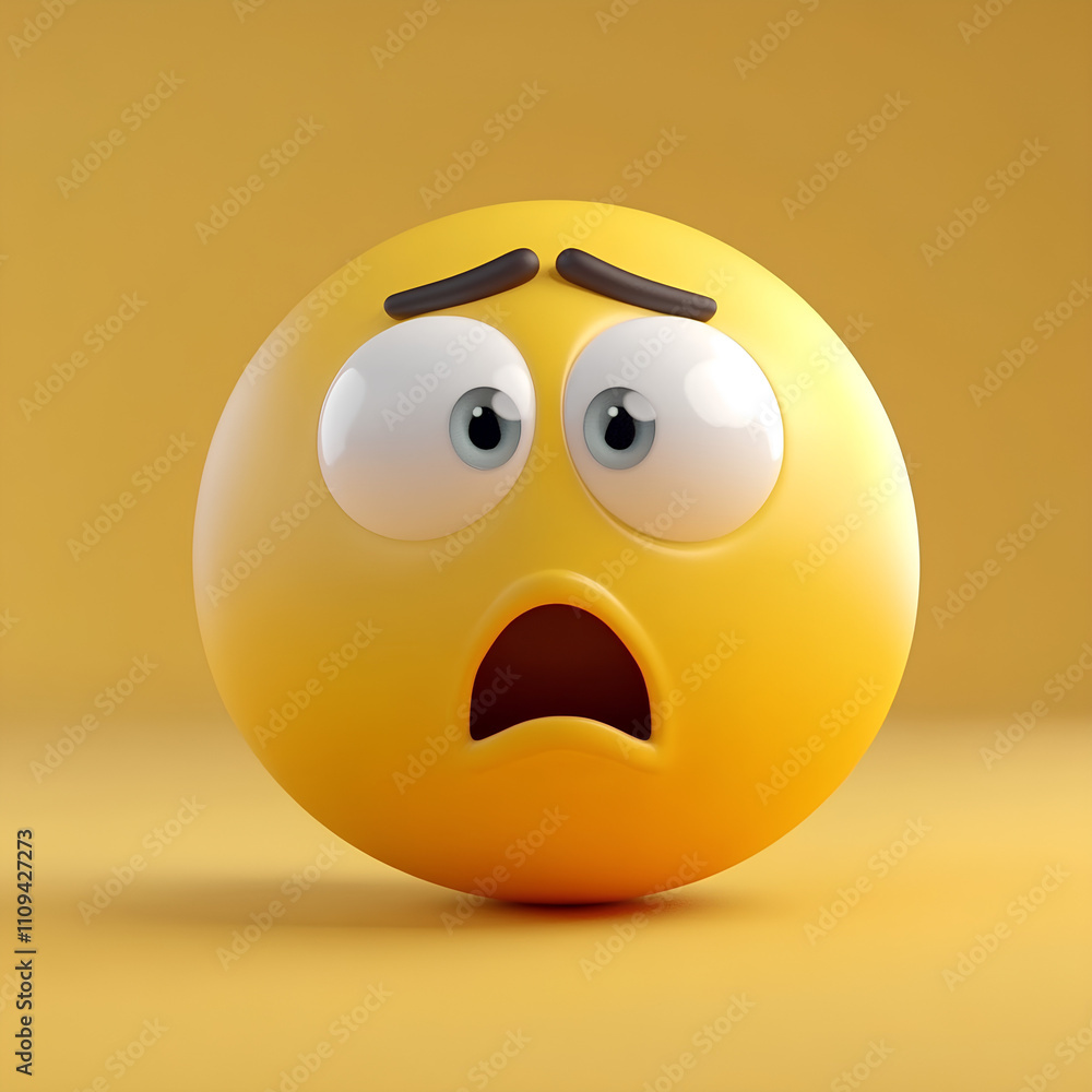 Fototapeta premium emote shocked and sad