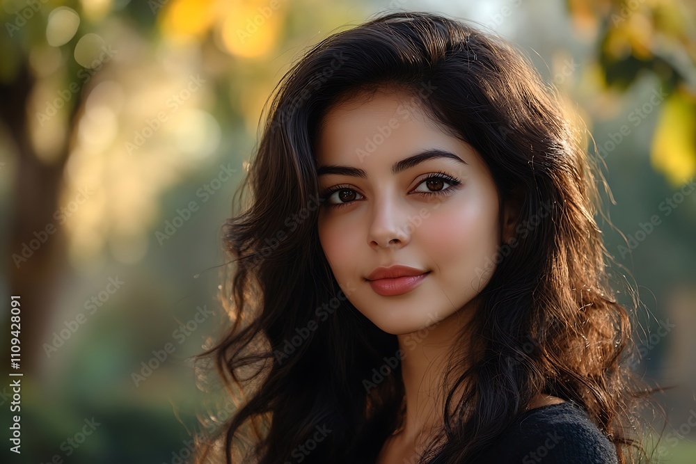 Sunlit Serene Portrait Closeup Soft Focus Eyes and Long Hair Sunlit Serene Portrait Closeup Soft Focus Eyes and Long Hair