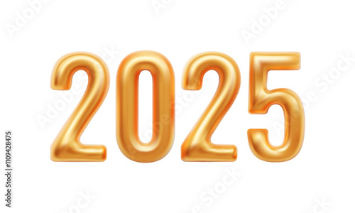 Golden Number 2025 Merry Christmas and Happy New Year