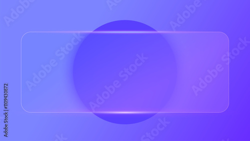 Abstract circle with glassmorphism transparent frame backdrop