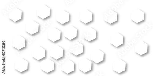 White hexagon 3D background texture. modern abstract polygonal pattern. 3d rendering illustration. Futuristic abstract banner. white and black lines 3d Hexagonal. honeycomb white Background.