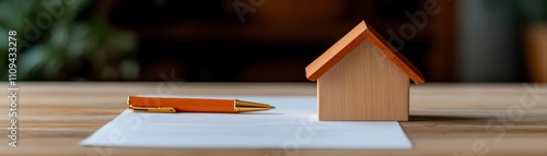 property loan concept. A close-up of a property appraisal certificate being submitted as part of the loan application process photo