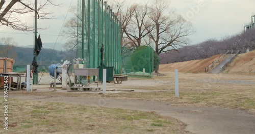 冬の東京郊外 多摩川沿いの午後の風景