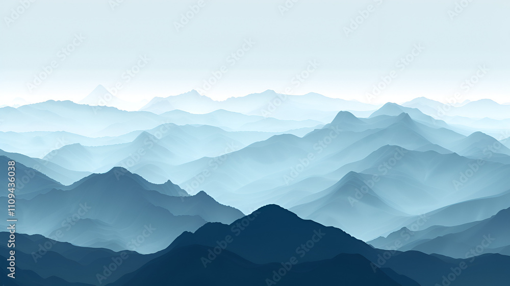 Fototapeta premium Mountains in silhouette Mountains in silhouette 