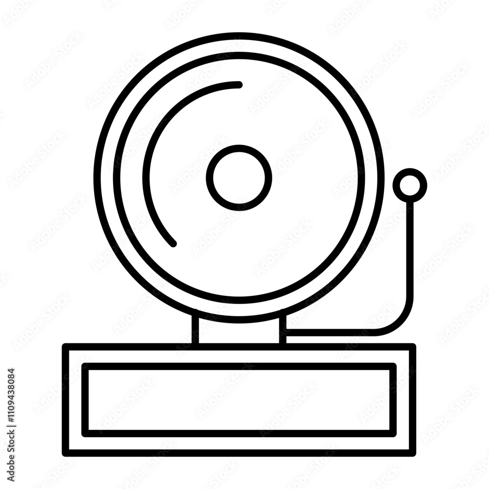 Intruder Alert Vector Line Icon Design Intruder Alert Vector Line Icon Design