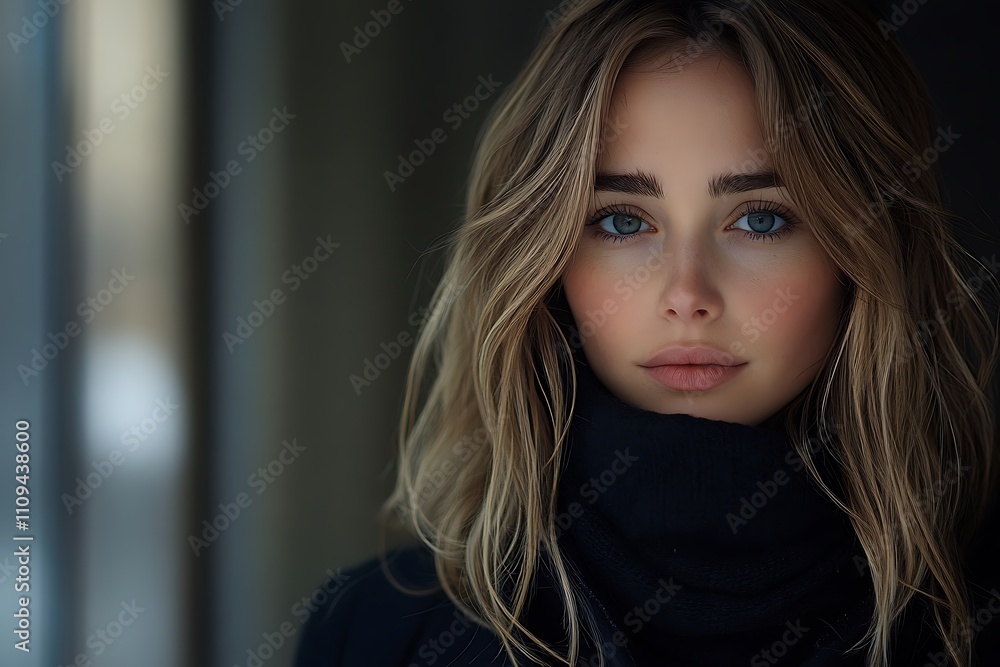 Young Asian Woman Soft Lighting Natural Beauty Long Wavy Hair Young Asian Woman Soft Lighting Natural Beauty Long Wavy Hair