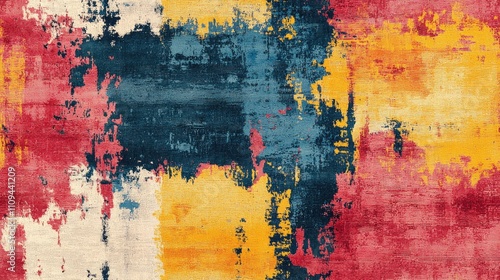 Seamless pattern featuring distressed texture and modern colors in carpet and rug designs