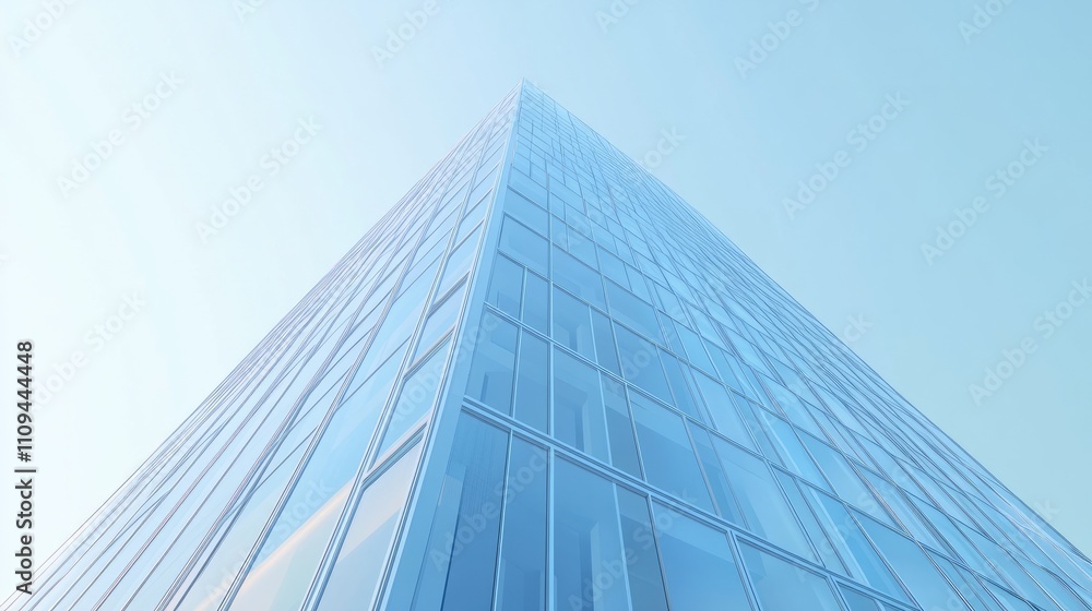 A minimalist glass tower, viewed from the ground, showing clean reflections of the sky
A minimalist glass tower, viewed from the ground, showing clean reflections of the sky