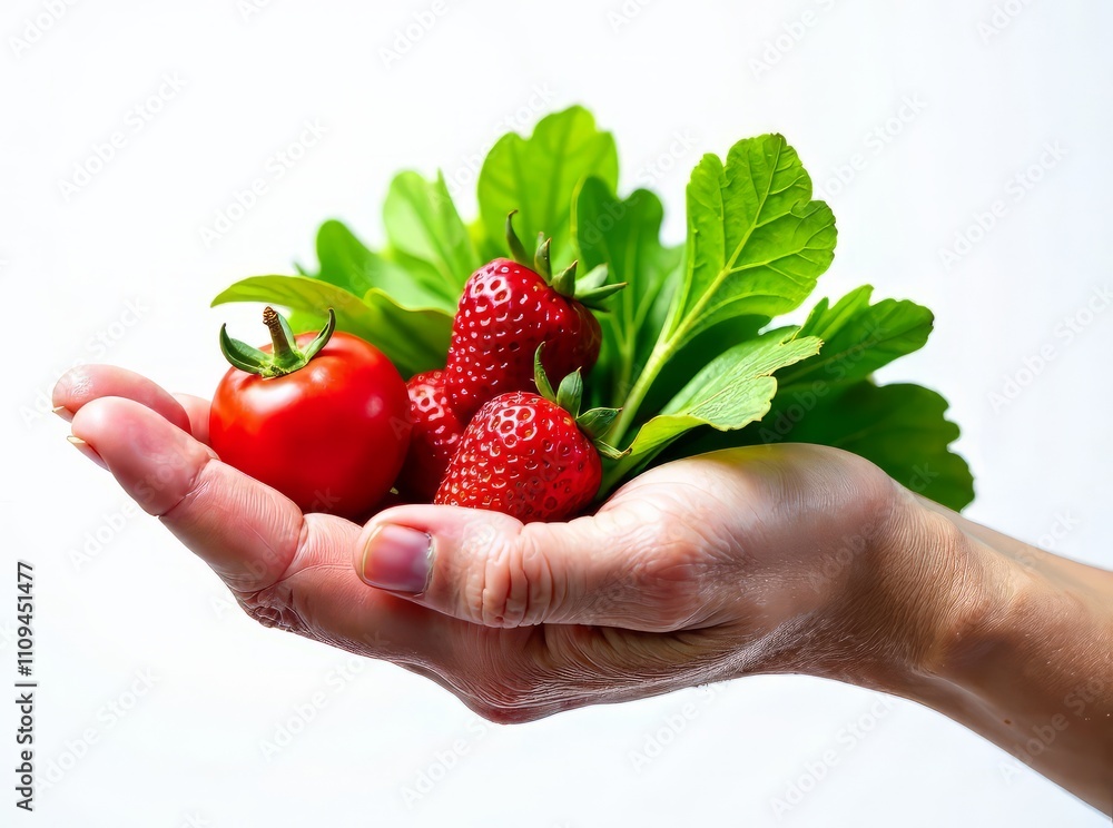 Obraz premium Seasonal Chef Displaying Organic Produce - AI Photorealistic