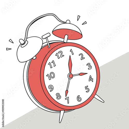 red alarm clock