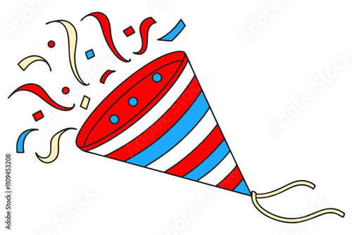 Party Popper  vector illustration