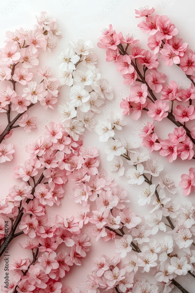 Dreamy Blossom Harmony Delicate Floral Symmetry in Soft Pastels for Serene Spring Aesthetic Dreamy Blossom Harmony Delicate Floral Symmetry in Soft Pastels for Serene Spring Aesthetic