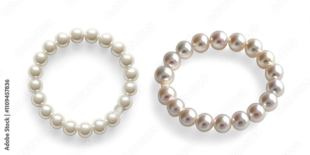 Elegant Pearl Necklace on a Transparent Background Elegant Pearl Necklace on a Transparent Background