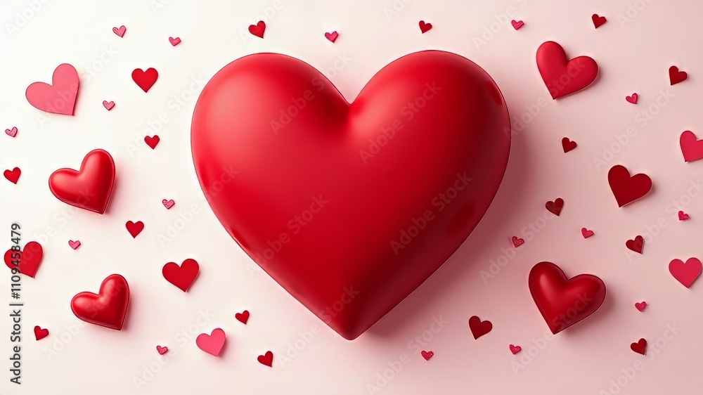 Valentine's Day Red Postcard with Black Heart - AI Art Valentine's Day Red Postcard with Black Heart - AI Art