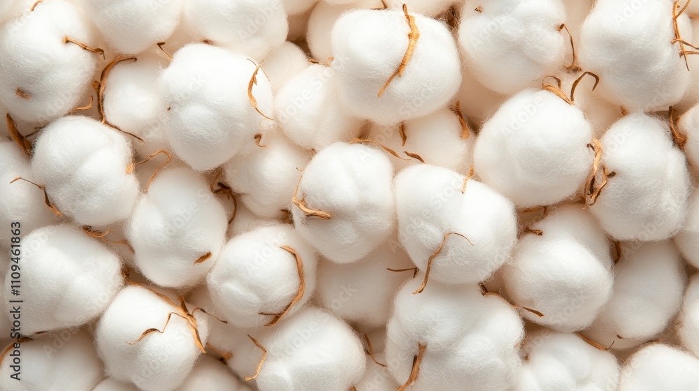 Soft Fluffy Cotton Bolls Close-Up Textured White Nature Serenity Soft Fluffy Cotton Bolls Close-Up Textured White Nature Serenity