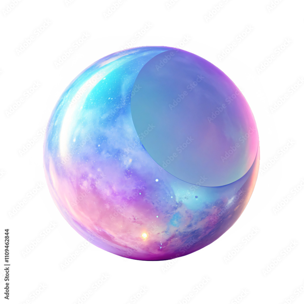 3D circle shape symbol featuring blue, pink, and purple pastel gradient colors, and a slightly iridescent, reflective surface on a transparent background 3D circle shape symbol featuring blue, pink, and purple pastel gradient colors, and a slightly iridescent, reflective surface on a transparent background