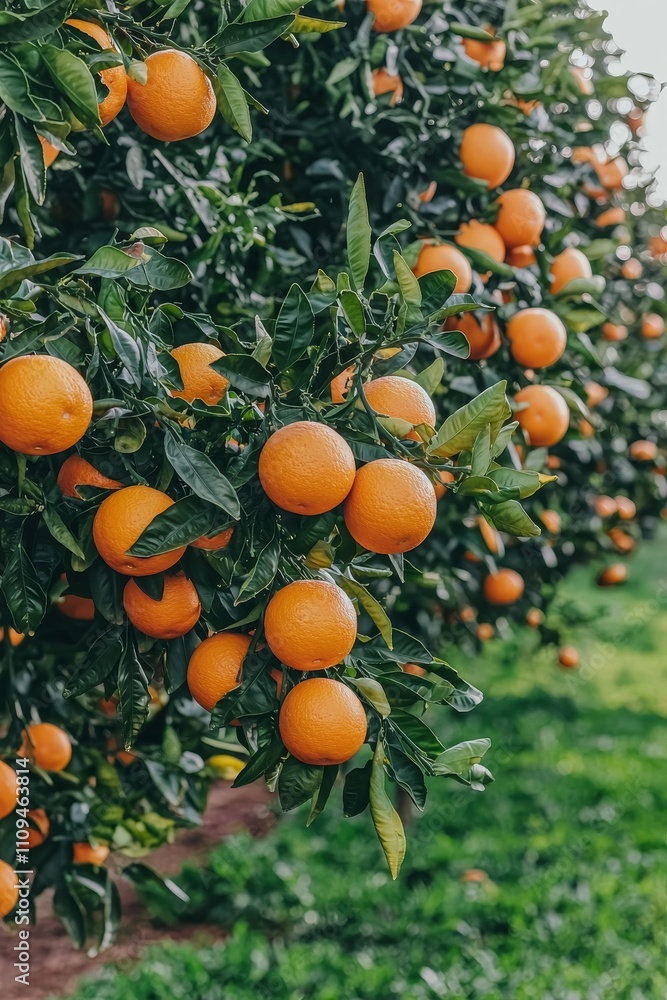 Vibrant Citrus Harvest Close-Up of Ripe Oranges on Tree in Sunlit Orchard - Natural Organic Beauty and Abundance for Food Blog or Healthy Living Concept Vibrant Citrus Harvest Close-Up of Ripe Oranges on Tree in Sunlit Orchard - Natural Organic Beauty and Abundance for Food Blog or Healthy Living Concept