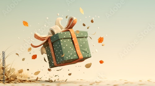 Bouncing Gift Box Polka Dot Pattern