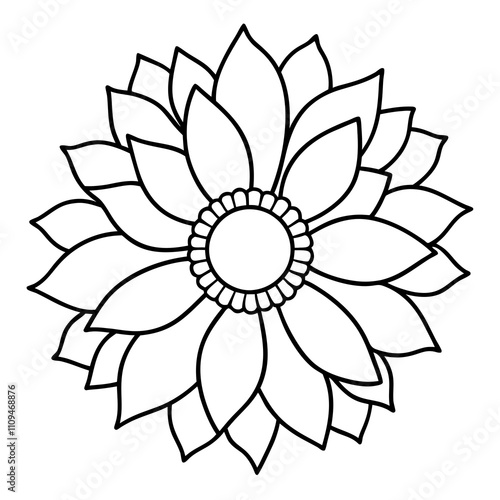 sunflower line art, sunflower line drawing, floral line drawing, sunflower outline, Minimalist Sunflower Line Drawing, Sunflower Line Art Design, Sunflower Vector Art