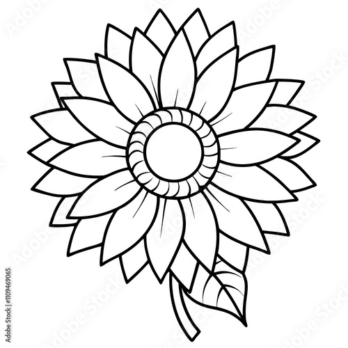 sunflower line art, sunflower line drawing, floral line drawing, sunflower outline, Minimalist Sunflower Line Drawing, Sunflower Line Art Design, Sunflower Vector Art