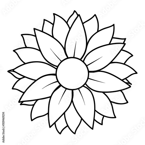 sunflower line art, sunflower line drawing, floral line drawing, sunflower outline, Minimalist Sunflower Line Drawing, Sunflower Line Art Design, Sunflower Vector Art