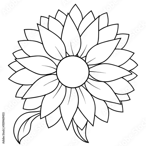 sunflower line art, sunflower line drawing, floral line drawing, sunflower outline, Minimalist Sunflower Line Drawing, Sunflower Line Art Design, Sunflower Vector Art