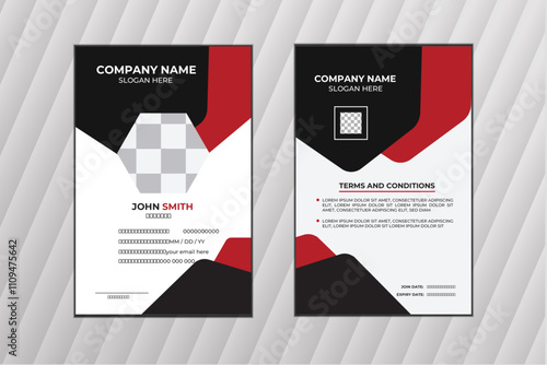 modern id card template