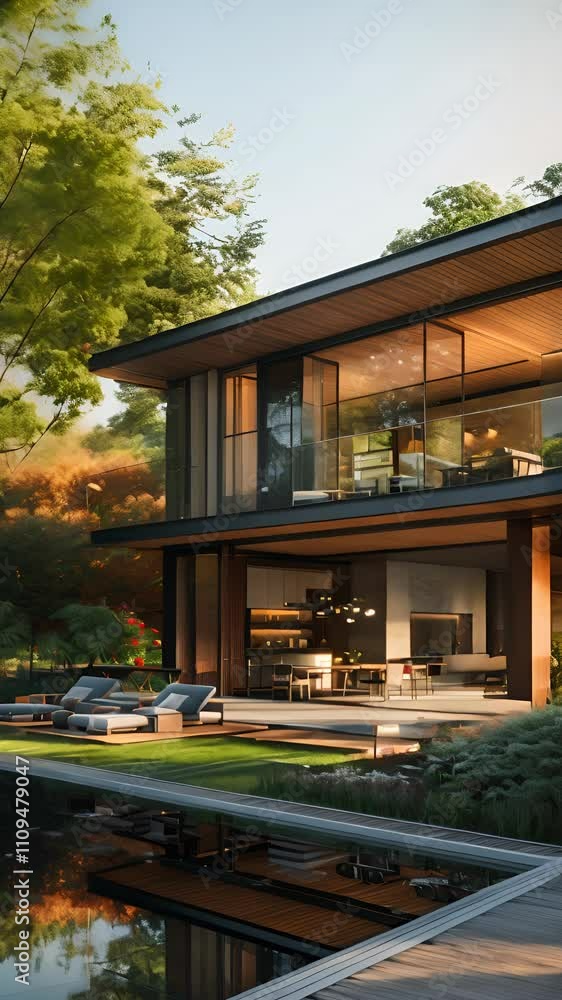 Modern House with Swimming Pool and Patio Modern House with Swimming Pool and Patio