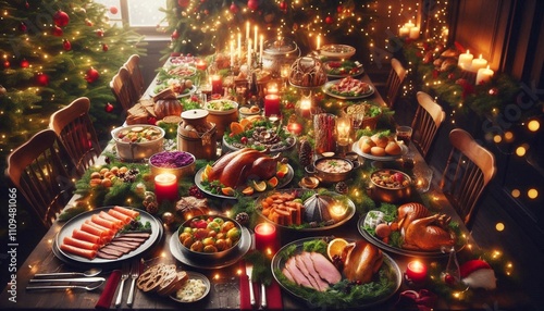 Traditional German Christmas Buffet - A Festive Culinary Delight photo