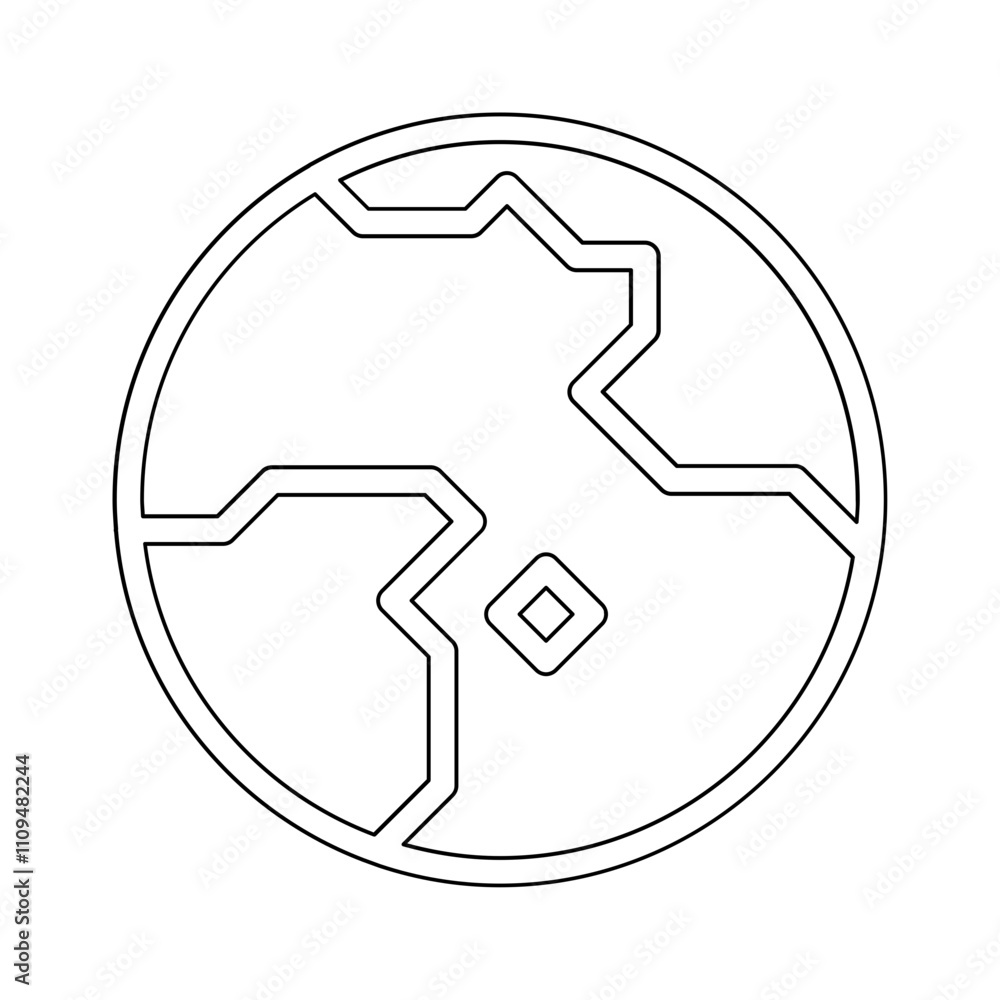 Earth, world icon in line style Earth, world icon in line style