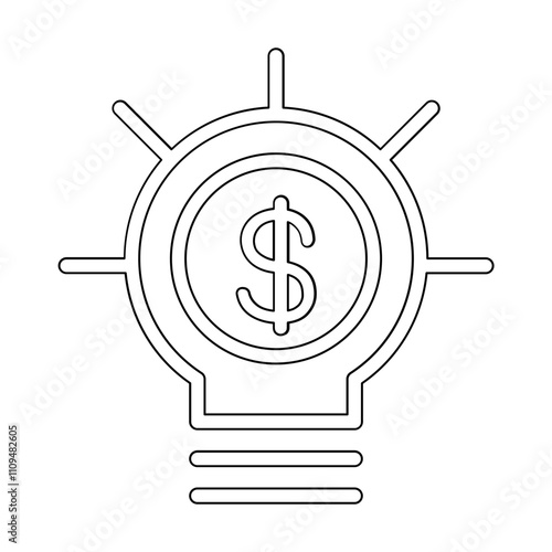 Business idea icon in line style