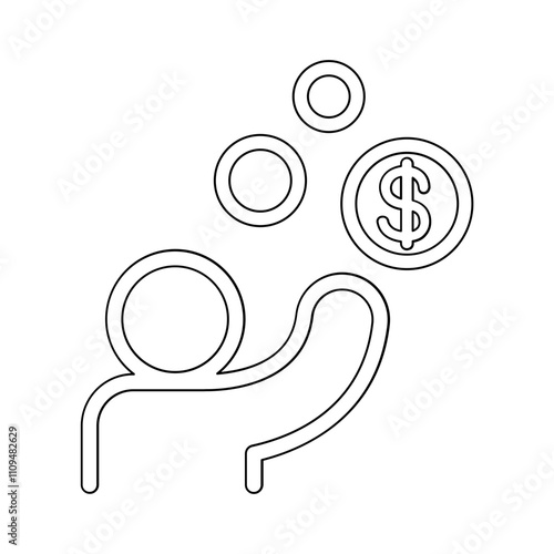 Perk icon in line style
