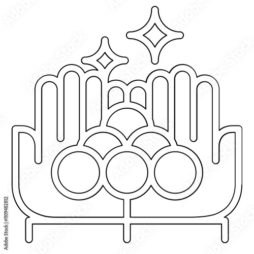 Cryptocurrency icon in line style