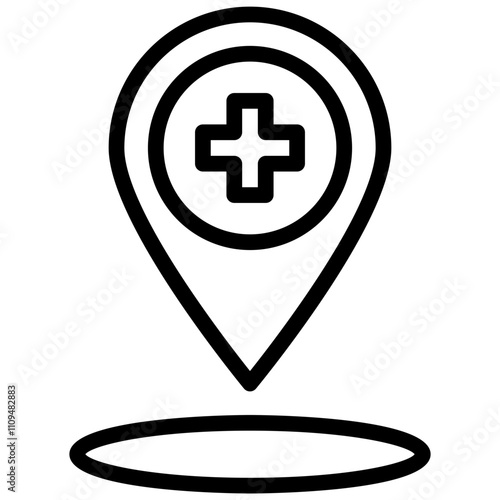 hospital location icon