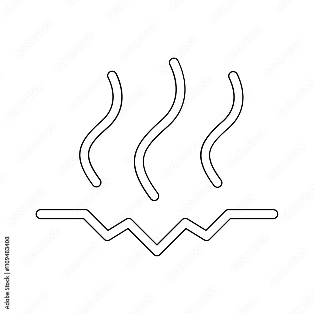 Obraz premium Corrode icon in line style