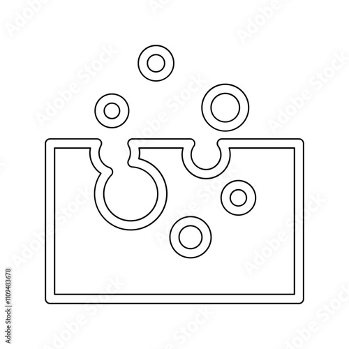 Corrode, acid icon in line style