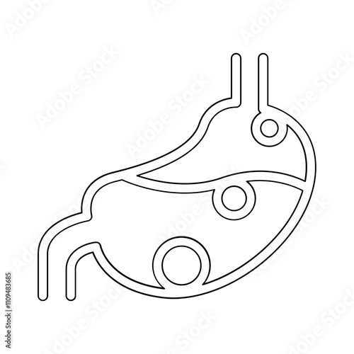 Reflux icon in line style