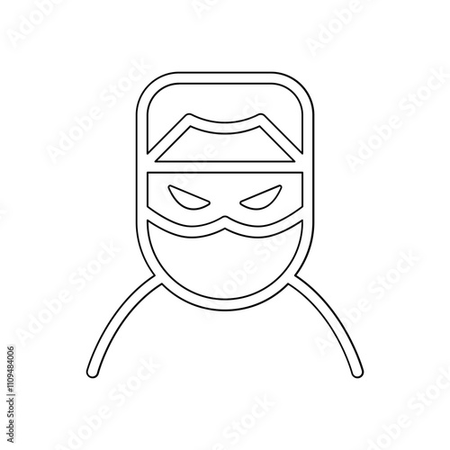 Hacker icon in line style