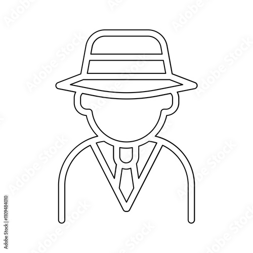 Hacker icon in line style