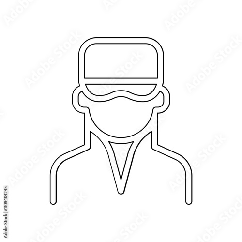 Hacker icon in line style