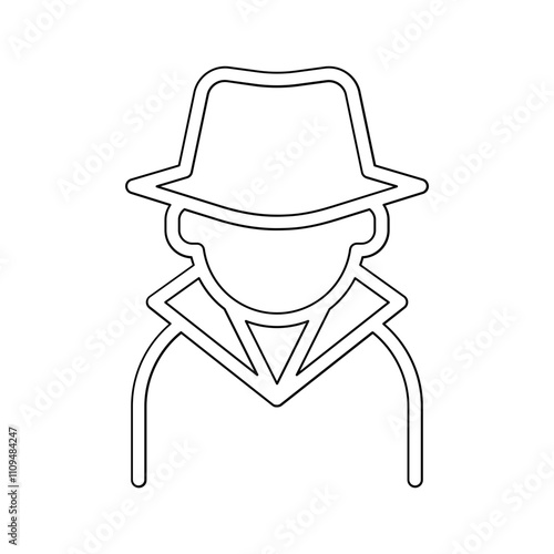 Hacker icon in line style