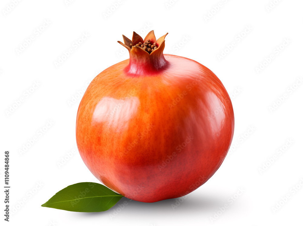 Pomegranate. Fresh raw fruit isolated on white background. Pomegranate isolated Pomegranate. Fresh raw fruit isolated on white background. Pomegranate isolated