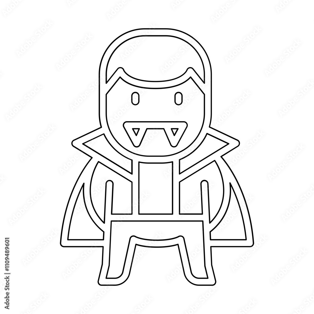Vampire icon in line style Vampire icon in line style
