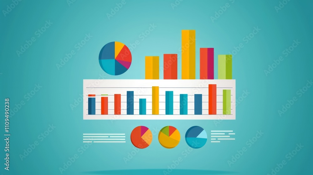 Obraz premium Icon of a chart, representing data or analytics.