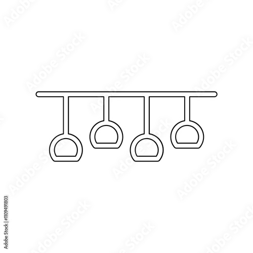Ceiling lamp icon in line style