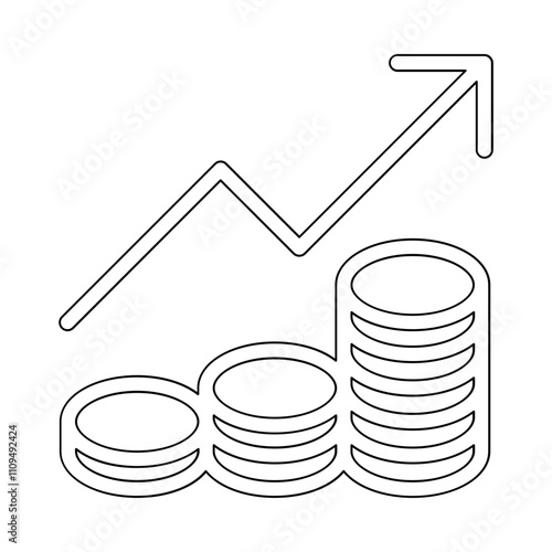 Cost burden icon in line style