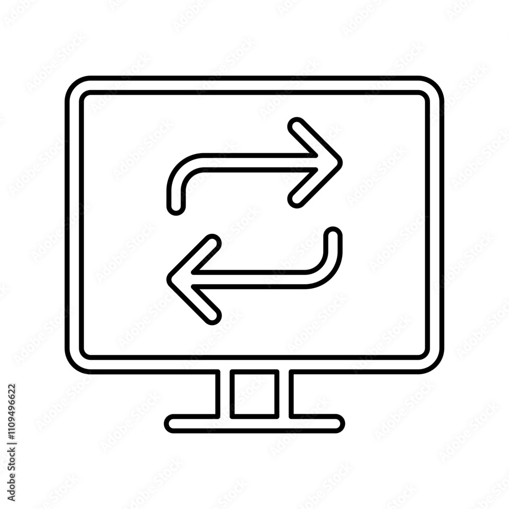 Data Transfer icon in line style Data Transfer icon in line style