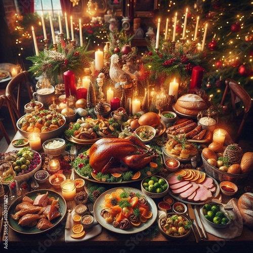 Traditional German Christmas Buffet - A Festive Culinary Delight photo