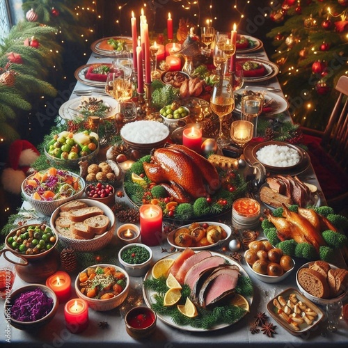 Traditional German Christmas Buffet - A Festive Culinary Delight photo