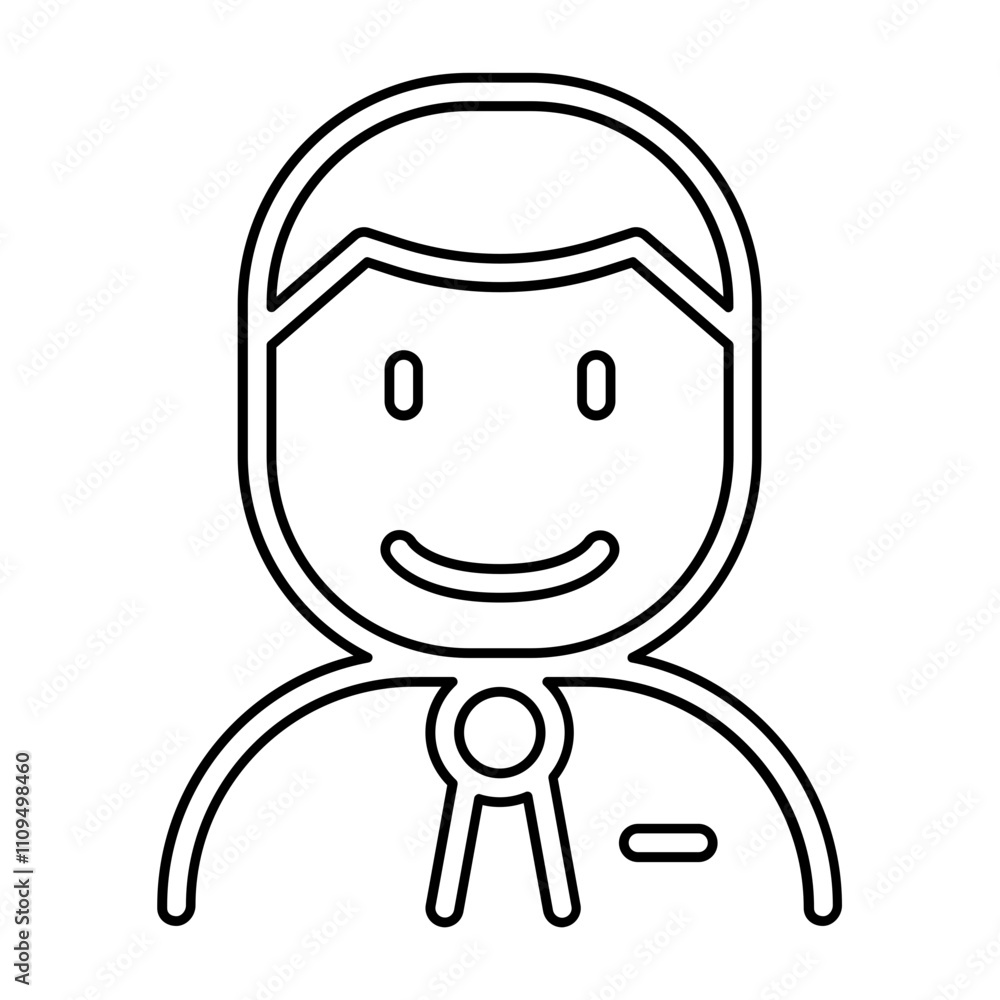 broker icon in line style broker icon in line style